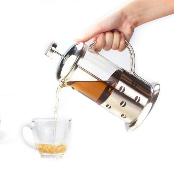 Heat Resistant 18.5*8.5CM French Press Coffee Pot For Home