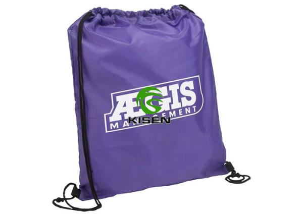 Handled Drawstring Reusable Polyester Shopping Bags Lightweight Colored