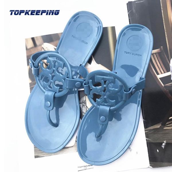 Open Toe Jelly Slippers Womens Uk Summer Flat Black Sandal For Ladies