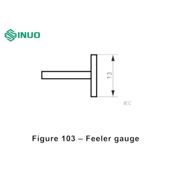 IEC 60335-2-3 Figure 103 Feeler Gauge Testing Equipment Stainless Steel Material