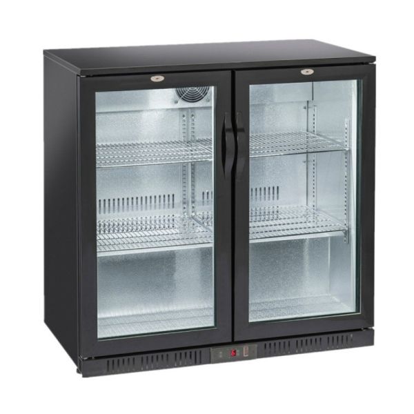 Glass Hinge Door Commercial Refrigeration Equipment Bottle Beer Display Back Bar Cooler