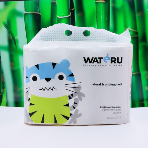High Quality Customized Soft 3 Ply 100% Natural Bamboo Pulp ROHS Certified Premium Toilet Tissue Rolls