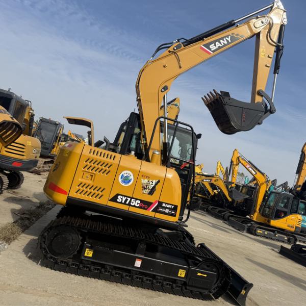 7.5тонна Китайская марка экскаватор Sany SY75 Использованный экскаватор для продажи Sany строительное оборудование