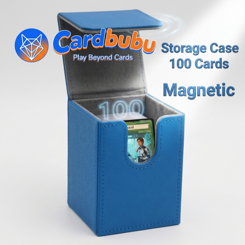 Game Leather Deck Box Magnetic Storage Case 100 Cards MTG PokéMon TCG