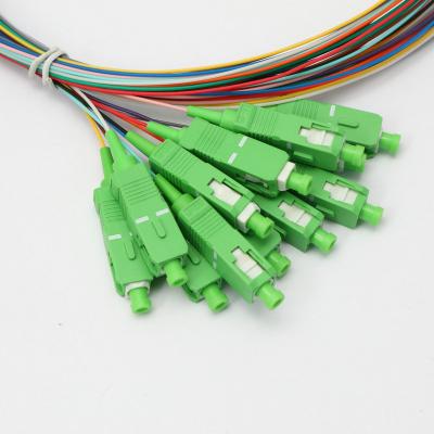 O núcleo do SC APC 12 empacotou o cabo ótico de único modo da trança 60dB da fibra
