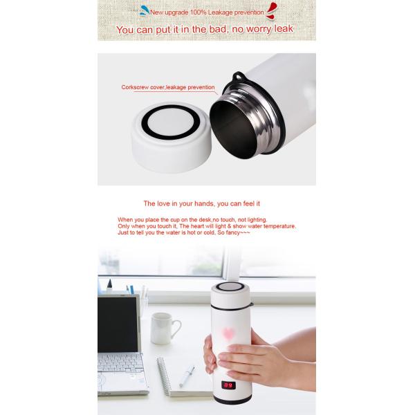 Heart Sports Drink Bottle Romantic Design DC 3V Continuous Working 360ml