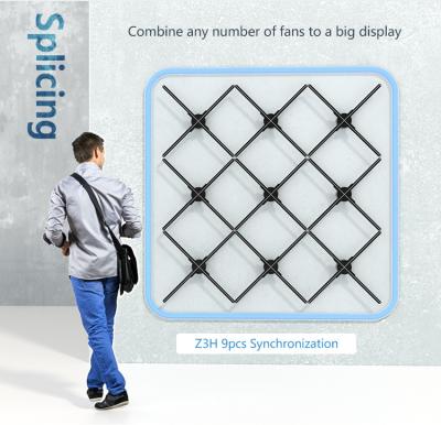65cm 3d Hologram Display Time Switch Split Video Wall Fan Screen