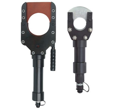 Jeteco Tools brand CC-100B hydraulic cable cutter head, operated by hydraulic pump