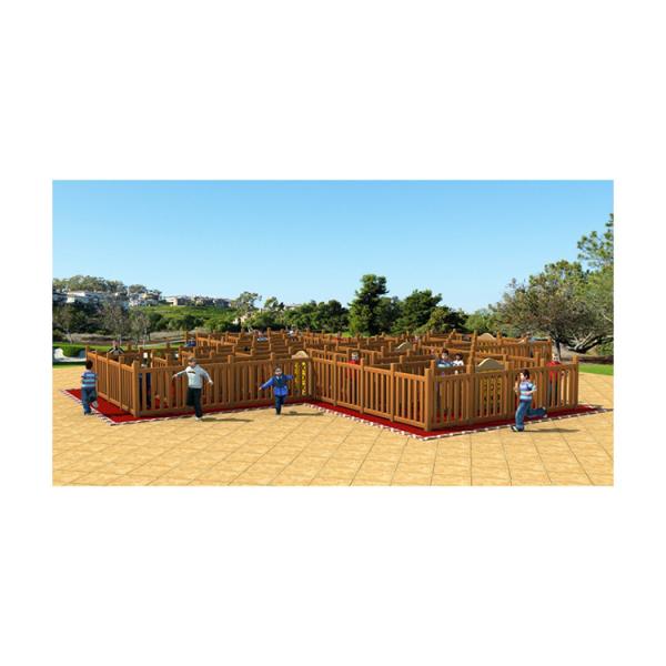 Customize Durable Commercial Wooden Playground Equipment For 10 - 20 Persons