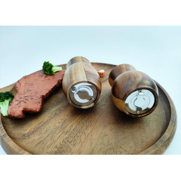Molino de pimienta personalizado Agitadores de madera Molinos de condimentos Molinos de sal y pimienta de madera
