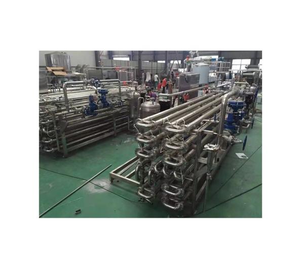 Máquina de pasteurização por tubo em tubo para pasta de tomate a temperatura de entrada 20-30°C