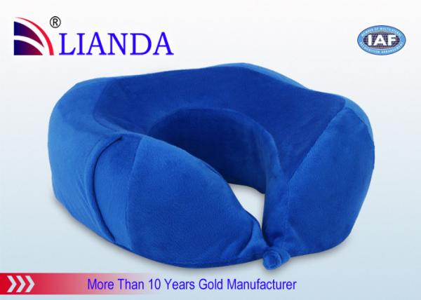 Customized Travel Neck Pillow Patented With A Pocket At One Side For Mobile Phone
