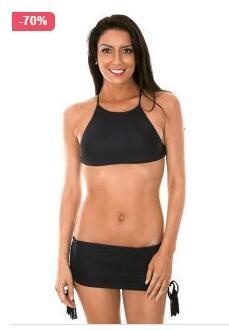 Bandeau Bikini Top - Soutien Ambra Jupe Black