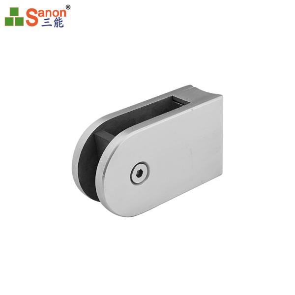 Mirror Surface Stainless Steel Glass Clips / Frameless Glass Balustrade Clamps