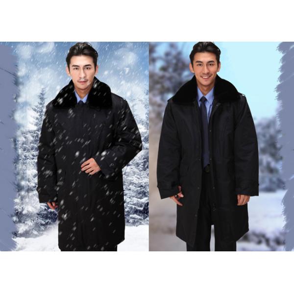 Winter Security Guard Uniform Coat / Wind Resistant Coat With Two Pieces Set
