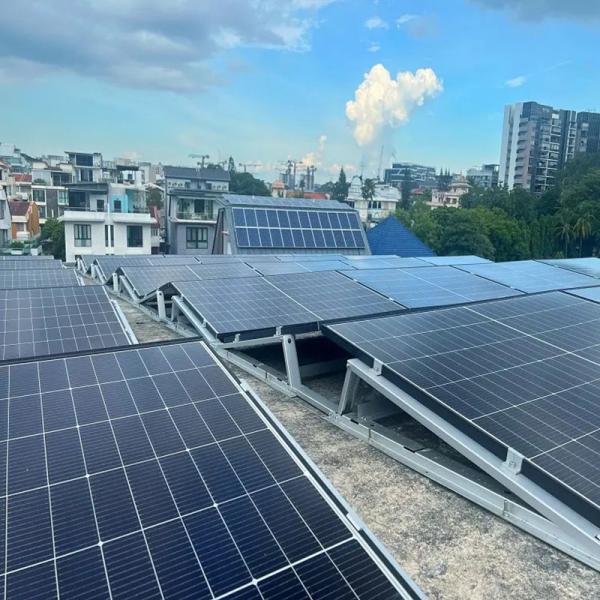 Sleek Solar PV Mounting Brackets Lightweight Windproof Solar Panel Holder