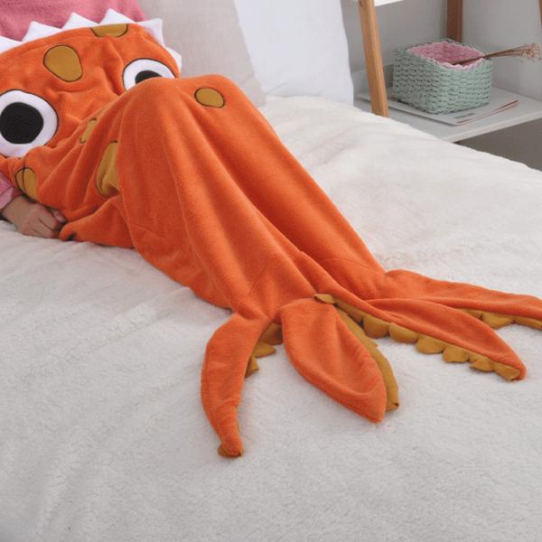 Machine Washable Fleece Mermaid Tail Blanket Kids Fun Cosy Fleece Blanket