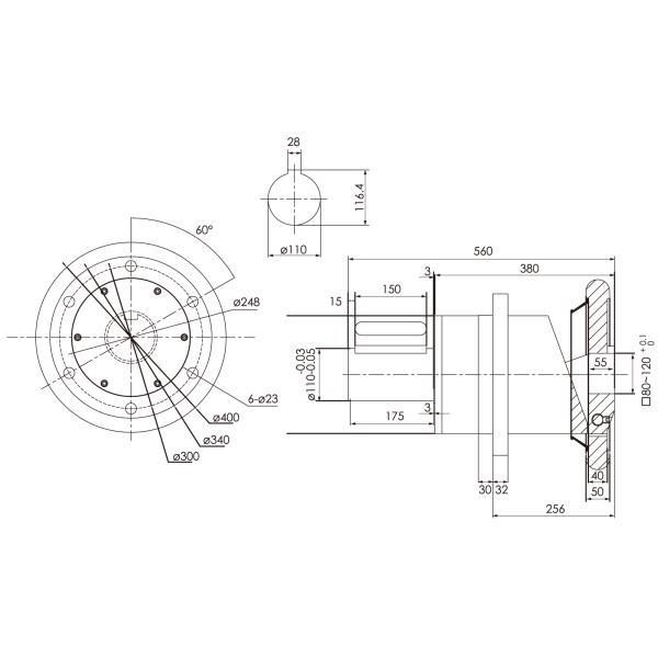 FLO/FLW 90 Flange Mount 12000kg Safety Chuck