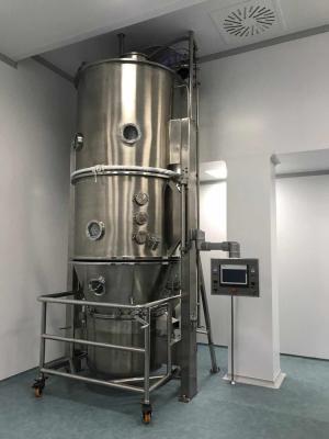 High Efficient Fluid Bed Drier Powder Coating Equipment Material Tank Volume 520 L