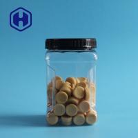 frasco plástico do aperto do quadrado livre de 850ml Bpa com empacotamento de alimentos para animais de estimação da tampa