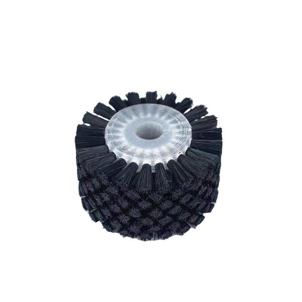 Industrial Wear Resistant Nylon Bristle Small Round Roller Wheel Brush for Cleaning