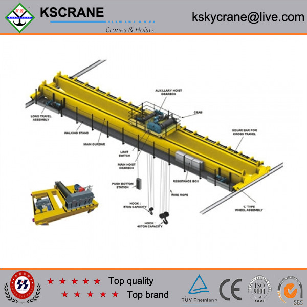 QD Model Double Hook Overhead Crane