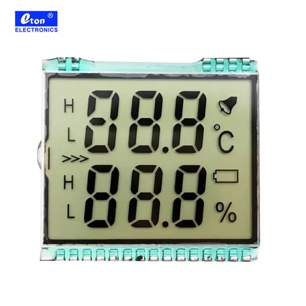 Custom Transparent 7 Segment Monochrome LCD Display Module for Hygrothermograph Monitor
