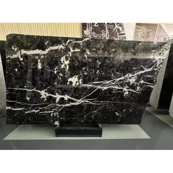 Hotel Surface Finishing Polished Italian Fendy Black Marble with White Veins Tile