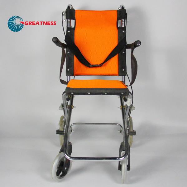 Bright Color Compact Aluminium Folding Wheelchair Small Wheels Easy Carry