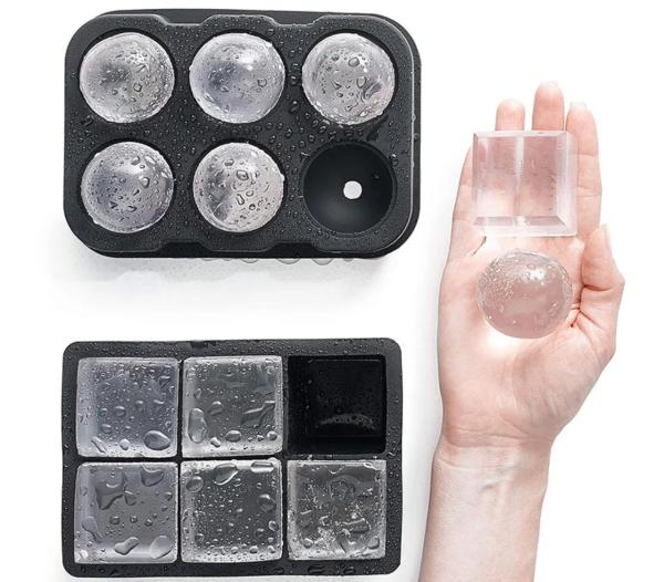 Food Grade Silicone Ice Tray Mold With Round Square Shape Black Color