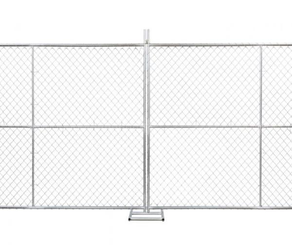 8'x12' temporary chain link fence panels diameter wire 11.5ga chain link mesh 2 x 2 tube 35mm wall thick 1.60mm