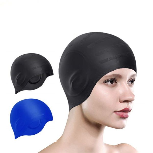Leak Proof Eco Friendly Silicone Swimming Cap Swim Cap Prevent Water In Ears