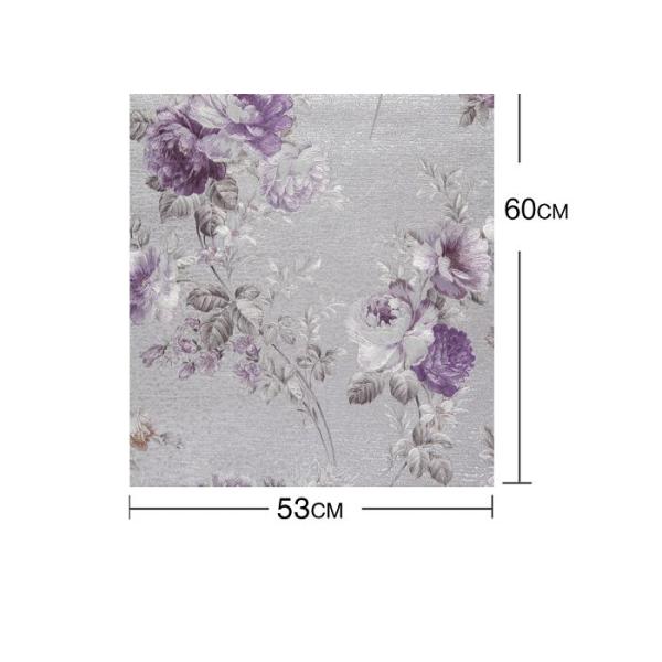 PVC Embossed Wall Covering , Floral Interior Decorating Wallpaper with Country Style