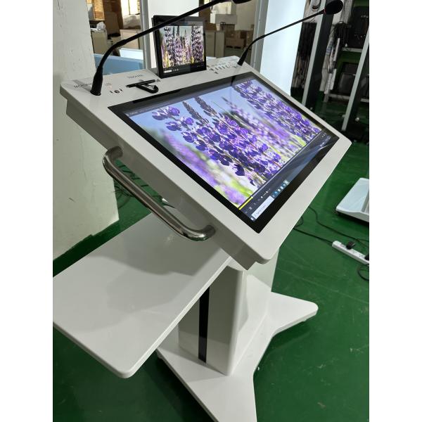 32' Windows Interactive PCAP LCD Digital Display Lectern Smart Double Screen AIO Подиум для совещаний