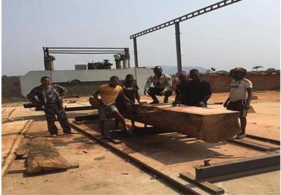 lumber/log mill 60hp or 100hp diesel horizontal band sawmill