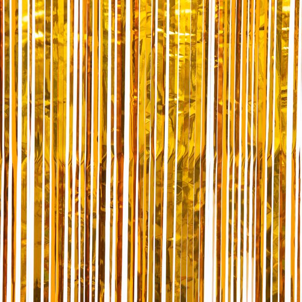 Metallic Gold Fringe Backdrop Curtain 1*1m Gold Foil Curtain