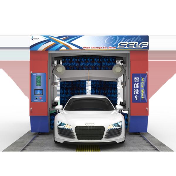 Risense CE Certified High Pressure 5 Brushes Rollover Automatic Car Wash Machine for Sale in Germany with Wheel Brushes