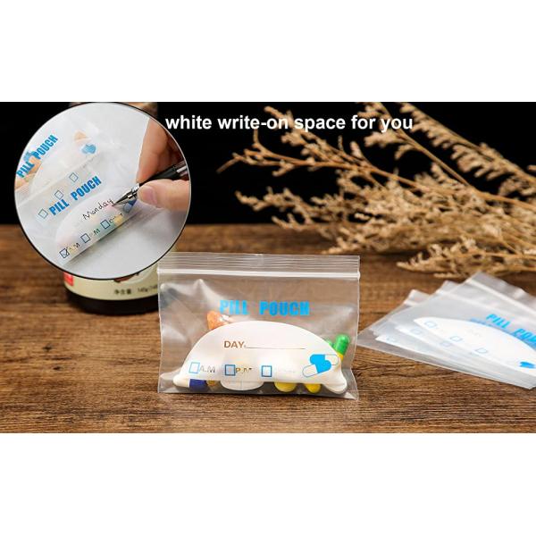Medicine Bags, Zip lockk Accessory Bags, Pill Baggies, Supplements organizer, Medication Pouch, Vitamin Storage