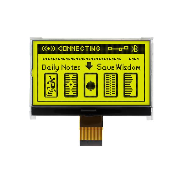 3.1 inch 128x64 COG LCD | STN+Gray background yellow-green side backlight LCD display | 3.3V