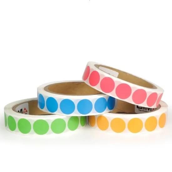 Anti Ultraviolet 12 Inch Self Adhesive Sticky Labels 5 Colored DOT Stickers