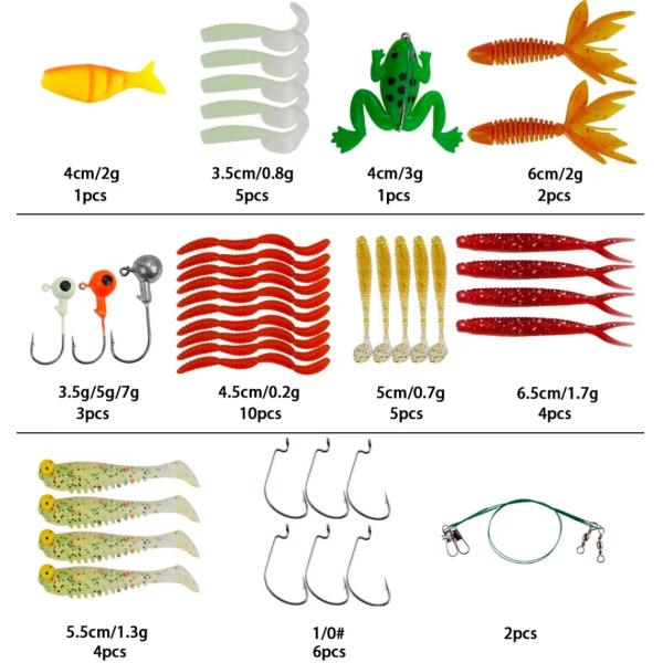 Colorful Fishing Tackle Set Plastic Metal Fishing Tackle Bait