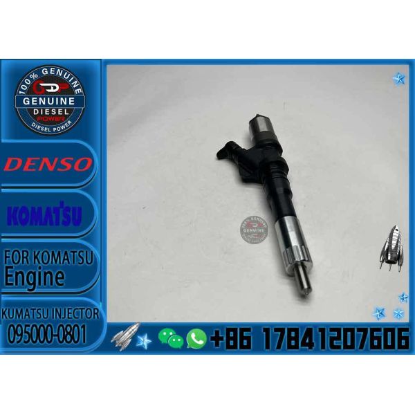 095000-0801 Auto Engine Parts Diesel Common Rail Fuel Injector 6156-11-3100 for Komatsu 6D125 Engine
