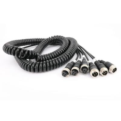 FCC PU 4 Pin Reversing Camera Extension Cable ODM Car Camera Accessories