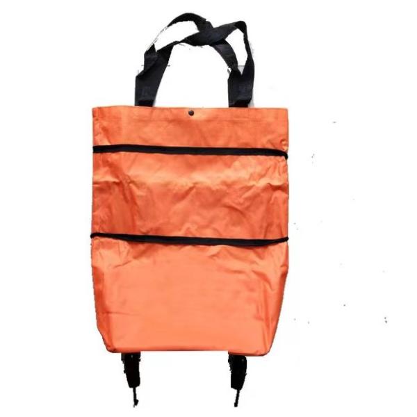 Folding 600D  Fabric Shopping Bags Tote Wheel  Bag Size Can Extend