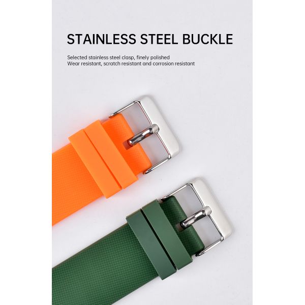 Buckle Closure Silicone Watch Strap · OEM/ODM | From .70 Each - SHX