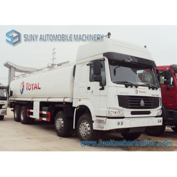 Howo 8x4 Sinotruk Fuel Chemical Tanker Truck , 310HP Carbon Steel Tanker Truck