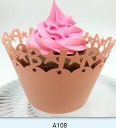 baby pink Paper Cupcake Wrappers