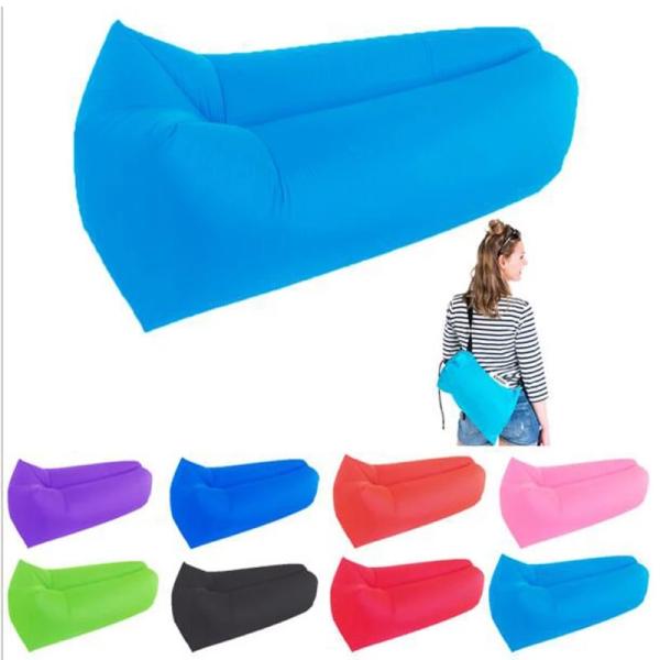 Custom Logo Inflatable Air Bed Sofa Lounger Couch Chair Bag Outdoor Camping Beach Inflatable Couch Sofa For Adult