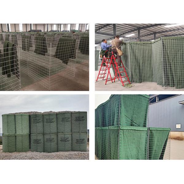 Подпорная стенка утеса корзины провода стены зеленого цвета 76x76mm HESCO