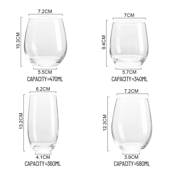Bulk Wholesale Crystal Glass Water Cups | B2B OEM Logo Customization,  | FDA Certified, Shatterproof